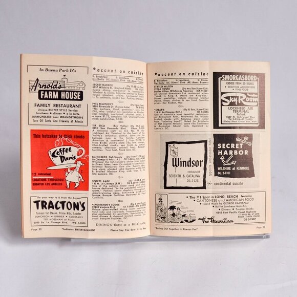 Key Dining Entertainment Southern California Catalog 1959 Vintage - Picture 5 of 5